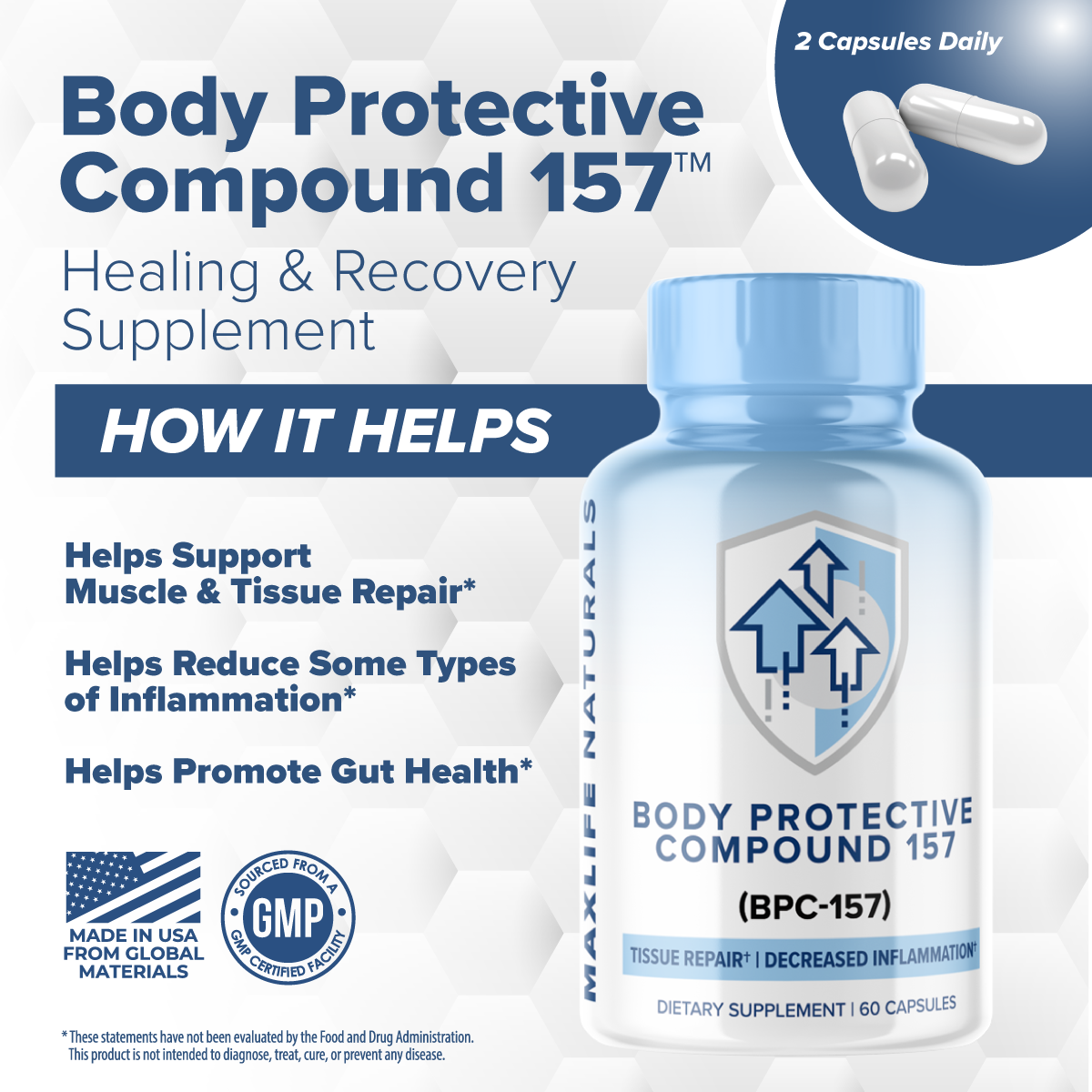 BPC - 157 - Body Protection Compound 157 - Peptide 500mcg