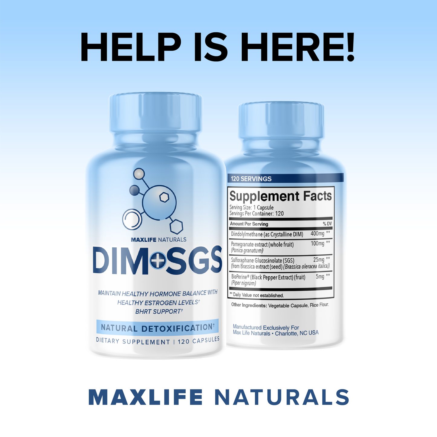 DIM+SGS Natural Estrogen Support - 120 Caps