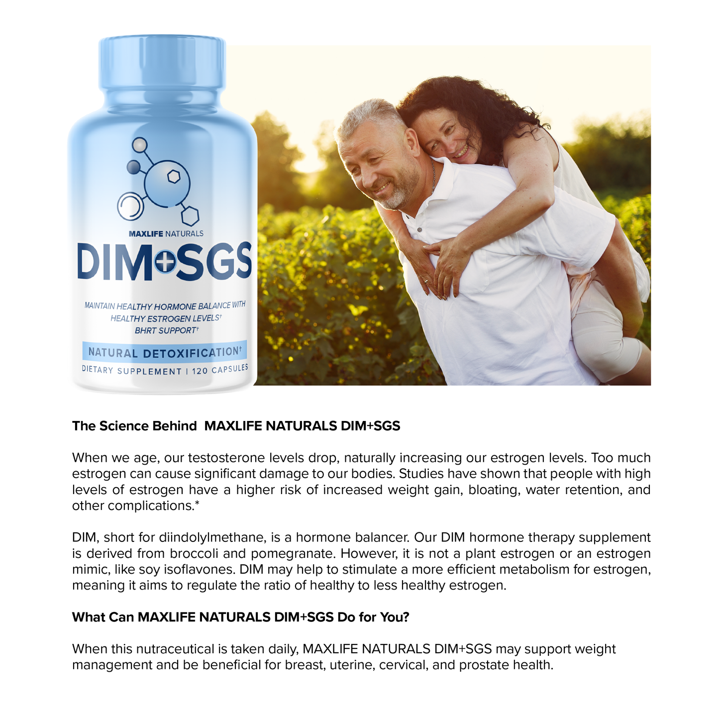 DIM+SGS Natural Estrogen Support - 120 Caps