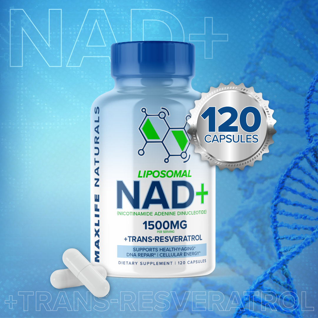 Liposomal NAD+ Trans-Resveratrol 1500mg - 120 Capsules