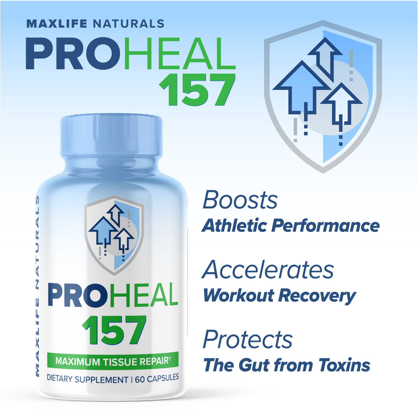 Pro Heal 157 - Peptide Compound 1000mcg Body Protection Complex, High Potency - 123% More Effective Than BPC 157 for Enhanced Muscle Repair & Gut Health Support (60 Capsules)