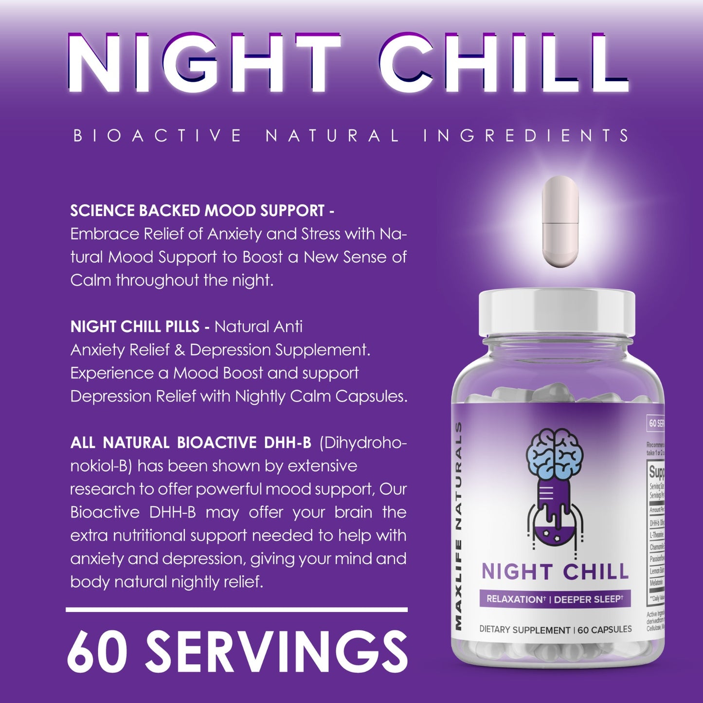 Night Chill - Night Time Natural Anxiety & Stress Support