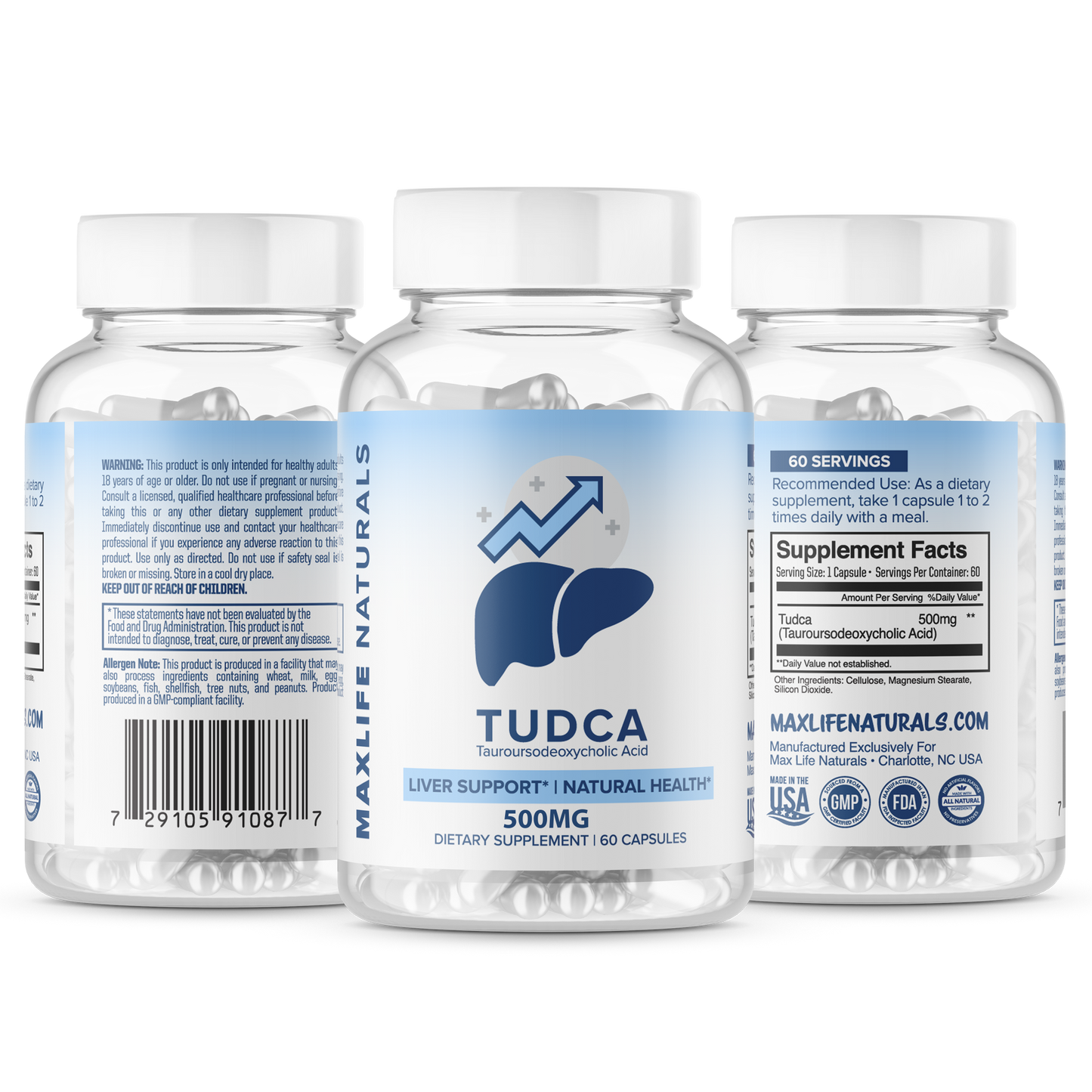 Tudca 500mg 60 Day -  Liver and Nerve Cell Support
